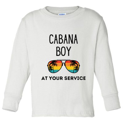 Cabana Boy Funny Summer Pool Party Bartender Bartending Toddler Long Sleeve Shirt