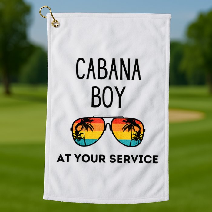 Cabana Boy Funny Summer Pool Party Bartender Bartending Golf Towel