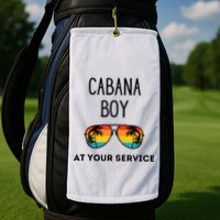 Cabana Boy Funny Summer Pool Party Bartender Bartending Golf Towel