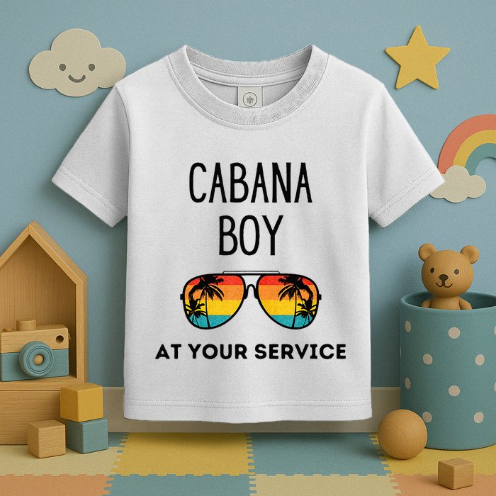 Cabana Boy Funny Summer Pool Party Bartender Bartending Toddler T-Shirt