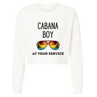 Cabana Boy Funny Summer Pool Party Bartender Bartending Cropped Pullover Crew