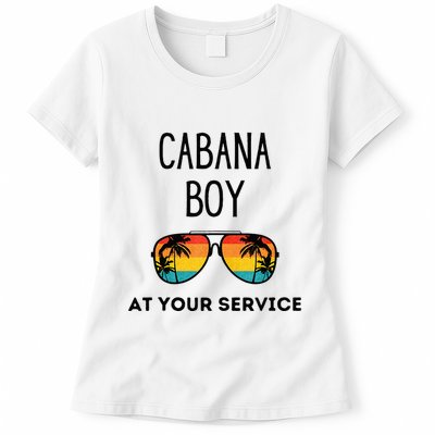 Cabana Boy Funny Summer Pool Party Bartender Bartending Womens T-Shirt