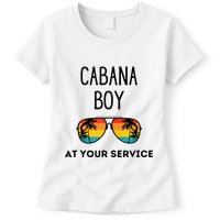 Cabana Boy Funny Summer Pool Party Bartender Bartending Womens T-Shirt