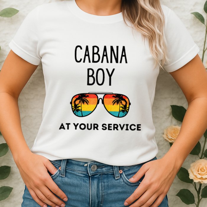 Cabana Boy Funny Summer Pool Party Bartender Bartending Womens T-Shirt