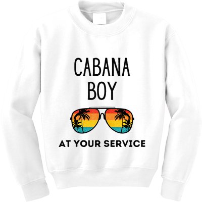 Cabana Boy Funny Summer Pool Party Bartender Bartending Kids Sweatshirt