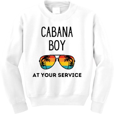 Cabana Boy Funny Summer Pool Party Bartender Bartending Kids Sweatshirt