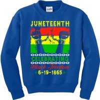 Celebrating Black Freedom 1865 Juneteenth Independence Day Funny Gift Kids Sweatshirt