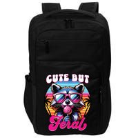 Cute But Feral Funny Trash Panda Impact Tech Backpack