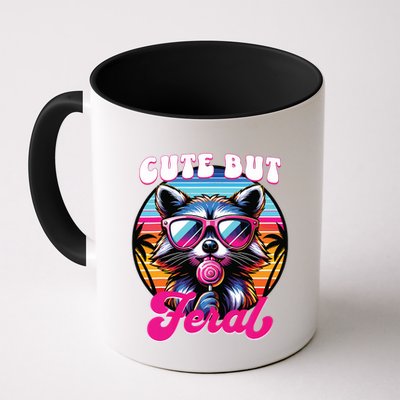 Cute But Feral Funny Trash Panda Mug