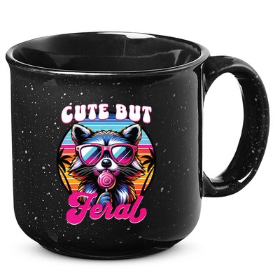 Cute But Feral Funny Trash Panda 15oz Campfire Ceramic Mug