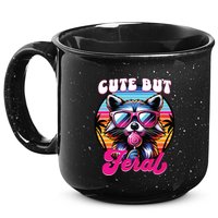 Cute But Feral Funny Trash Panda 15oz Campfire Ceramic Mug
