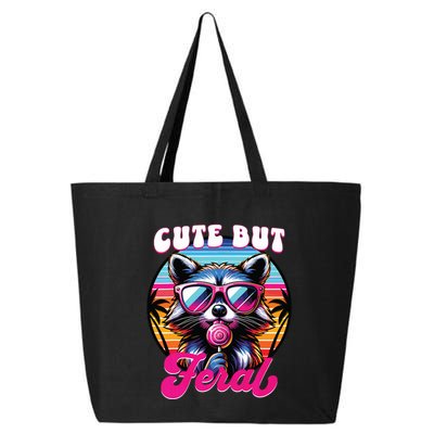 Cute But Feral Funny Trash Panda 25L Jumbo Tote