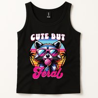 Cute But Feral Funny Trash Panda Tank Top