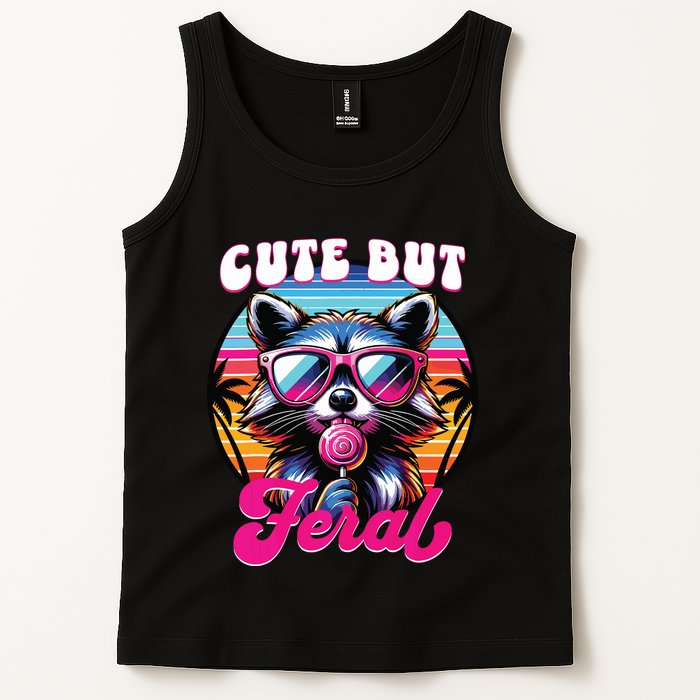 Cute But Feral Funny Trash Panda Tank Top