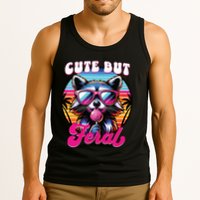Cute But Feral Funny Trash Panda Tank Top