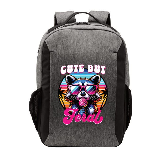 Cute But Feral Funny Trash Panda Vector Backpack