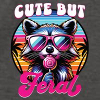 Cute But Feral Funny Trash Panda Vector Backpack