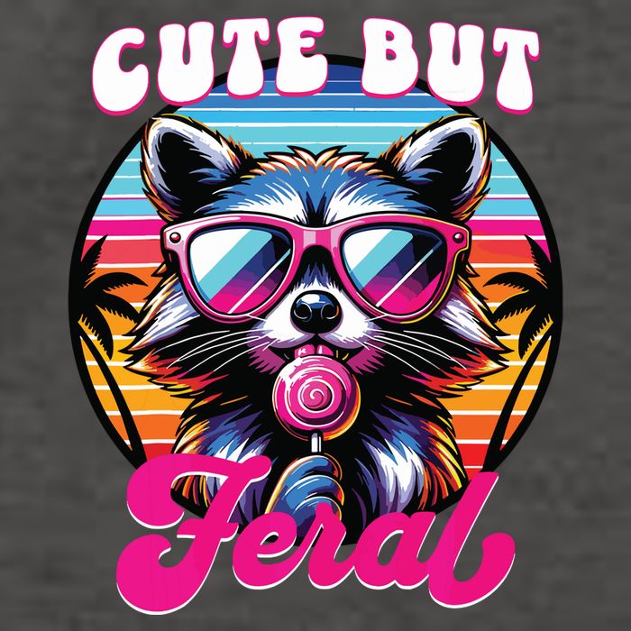 Cute But Feral Funny Trash Panda Vector Backpack