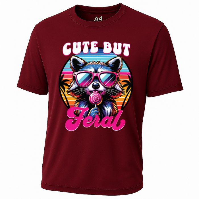 Cute But Feral Funny Trash Panda Performance Shirt