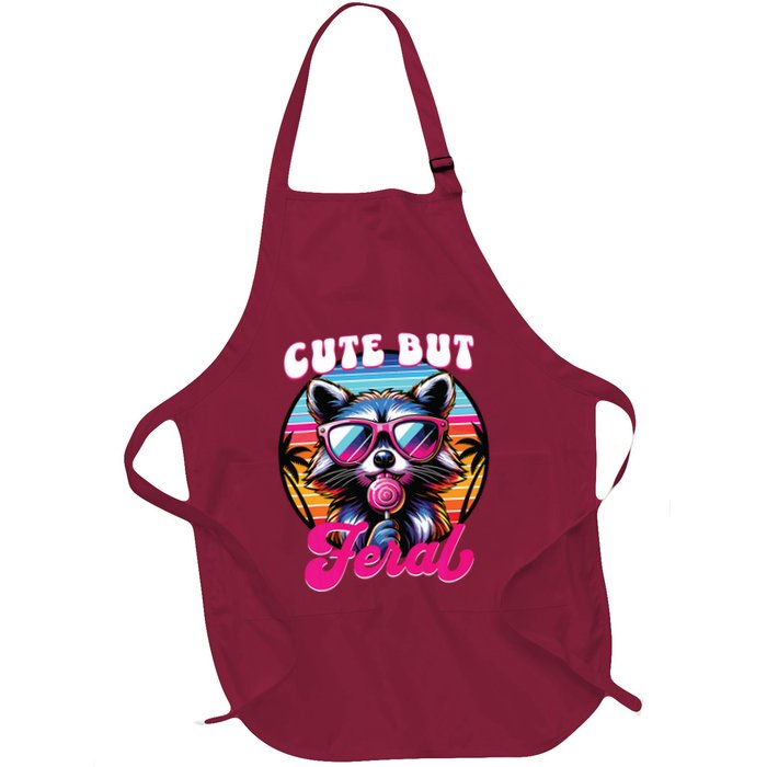 Cute But Feral Funny Trash Panda Apron
