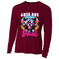 Cute But Feral Funny Trash Panda Cooling Performance Long Sleeve Crew
