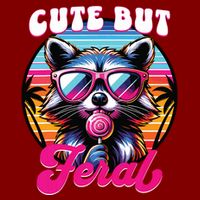 Cute But Feral Funny Trash Panda Cooling Performance Long Sleeve Crew