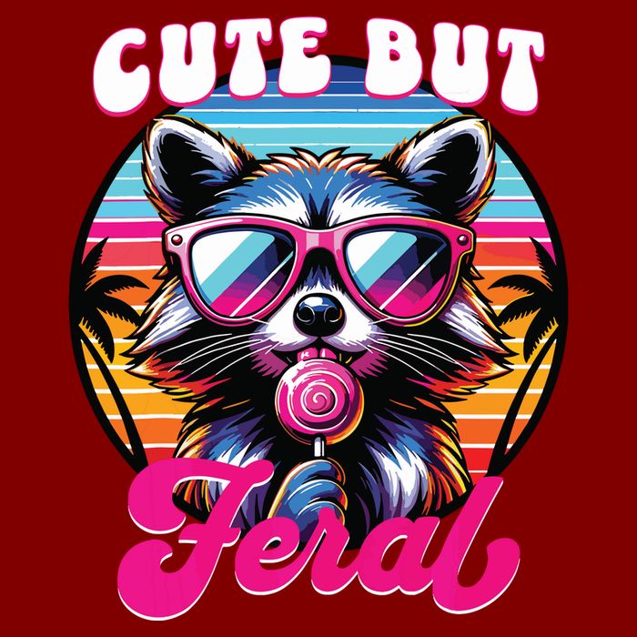 Cute But Feral Funny Trash Panda Youth Performance Sprint T-Shirt