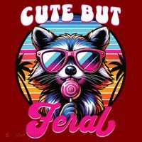 Cute But Feral Funny Trash Panda Visor
