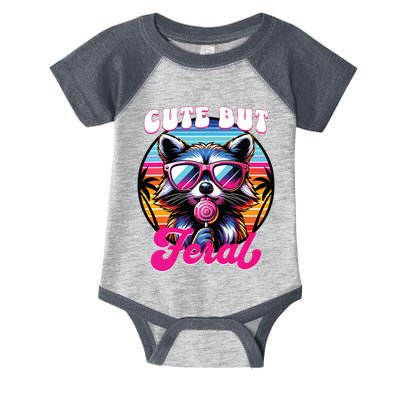 Cute But Feral Funny Trash Panda Infant Baby Jersey Bodysuit