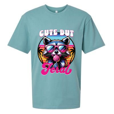 Cute But Feral Funny Trash Panda Sueded Cloud Jersey T-Shirt