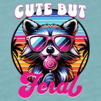 Cute But Feral Funny Trash Panda Sueded Cloud Jersey T-Shirt