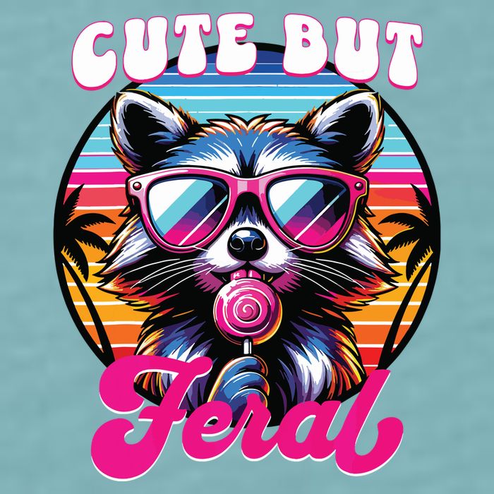 Cute But Feral Funny Trash Panda Sueded Cloud Jersey T-Shirt