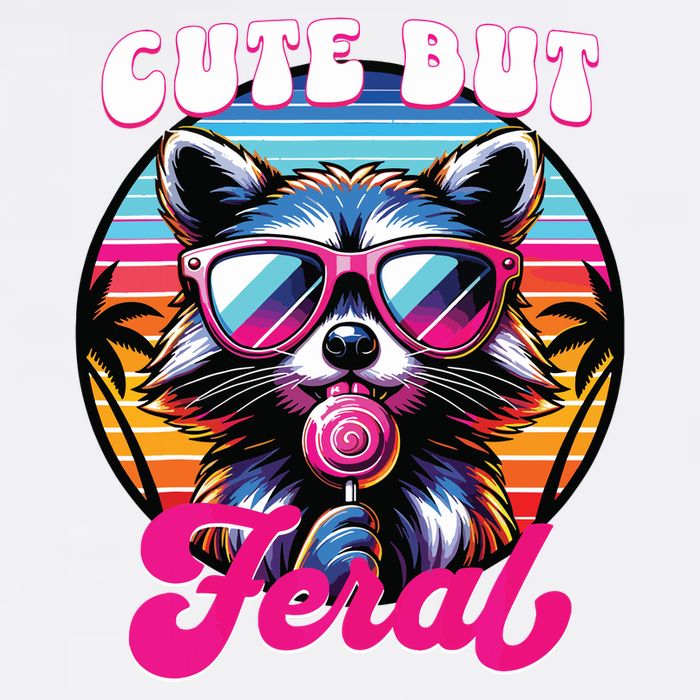 Cute But Feral Funny Trash Panda Garment-Dyed Sweatshirt