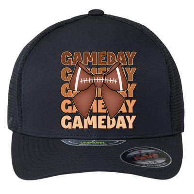 Coqutte Bow Football Game Day Flexfit Unipanel Trucker Cap