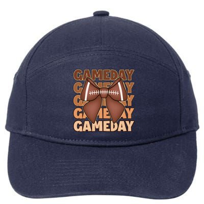 Coqutte Bow Football Game Day 7-Panel Snapback Hat