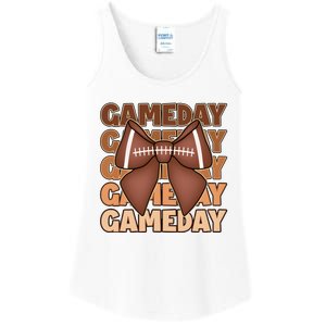 Coqutte Bow Football Game Day Ladies Essential Tank