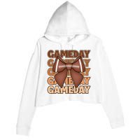 Coqutte Bow Football Game Day Crop Fleece Hoodie