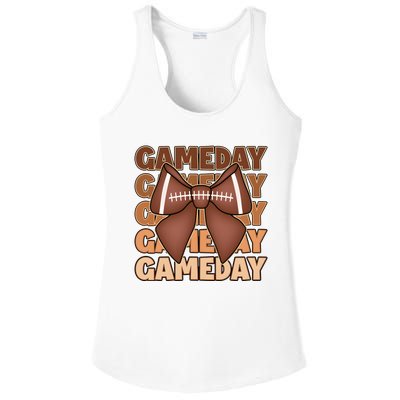 Coqutte Bow Football Game Day Ladies PosiCharge Competitor Racerback Tank