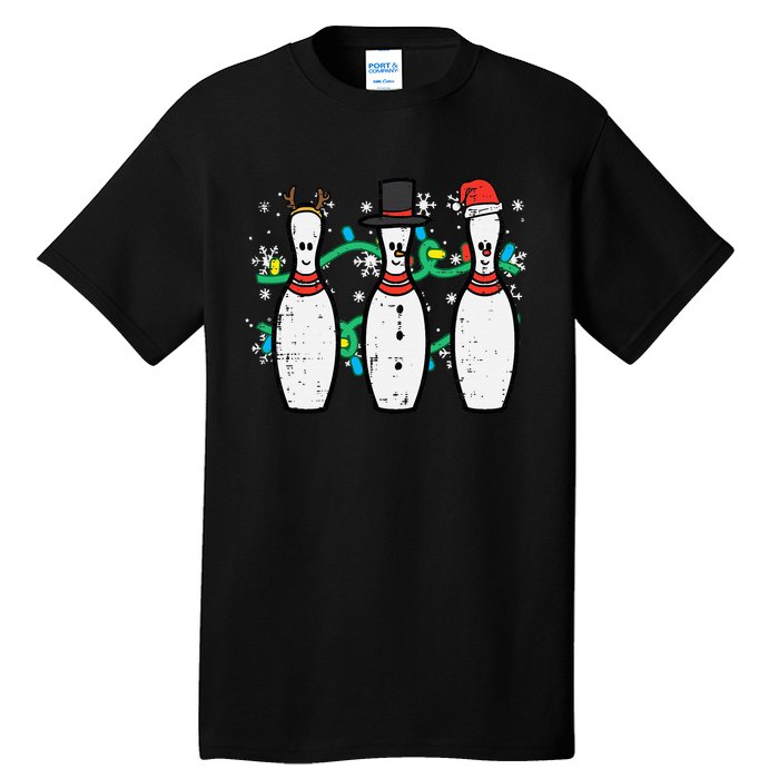 Christmas Bowling Funny Xmas Sports Bowler Tall T-Shirt