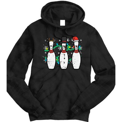 Christmas Bowling Funny Xmas Sports Bowler Tie Dye Hoodie