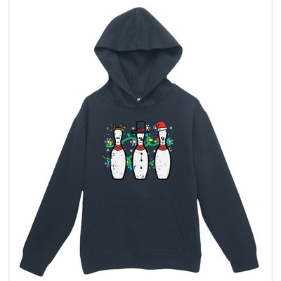 Christmas Bowling Funny Xmas Sports Bowler Urban Pullover Hoodie