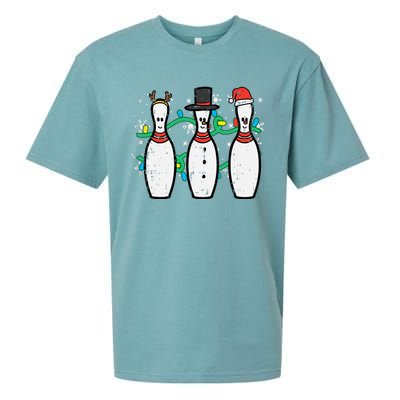 Christmas Bowling Funny Xmas Sports Bowler Sueded Cloud Jersey T-Shirt