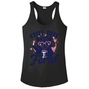 Cute But Feral Raccoon Outfits For Women Funny Raccoon Ladies PosiCharge Competitor Racerback Tank