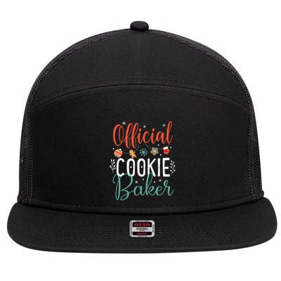 Cookie Baker Funny Christmas Couples Matching 7 Panel Mesh Trucker Snapback Hat