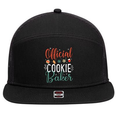 Cookie Baker Funny Christmas Couples Matching 7 Panel Mesh Trucker Snapback Hat