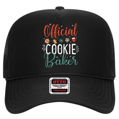 Cookie Baker Funny Christmas Couples Matching High Crown Mesh Back Trucker Hat