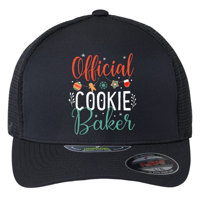 Cookie Baker Funny Christmas Couples Matching Flexfit Unipanel Trucker Cap