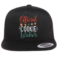 Cookie Baker Funny Christmas Couples Matching Flat Bill Trucker Hat