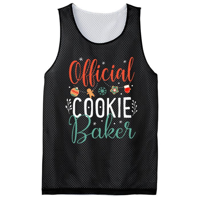 Cookie Baker Funny Christmas Couples Matching Mesh Reversible Basketball Jersey Tank