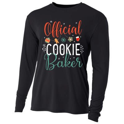 Cookie Baker Funny Christmas Couples Matching Cooling Performance Long Sleeve Crew